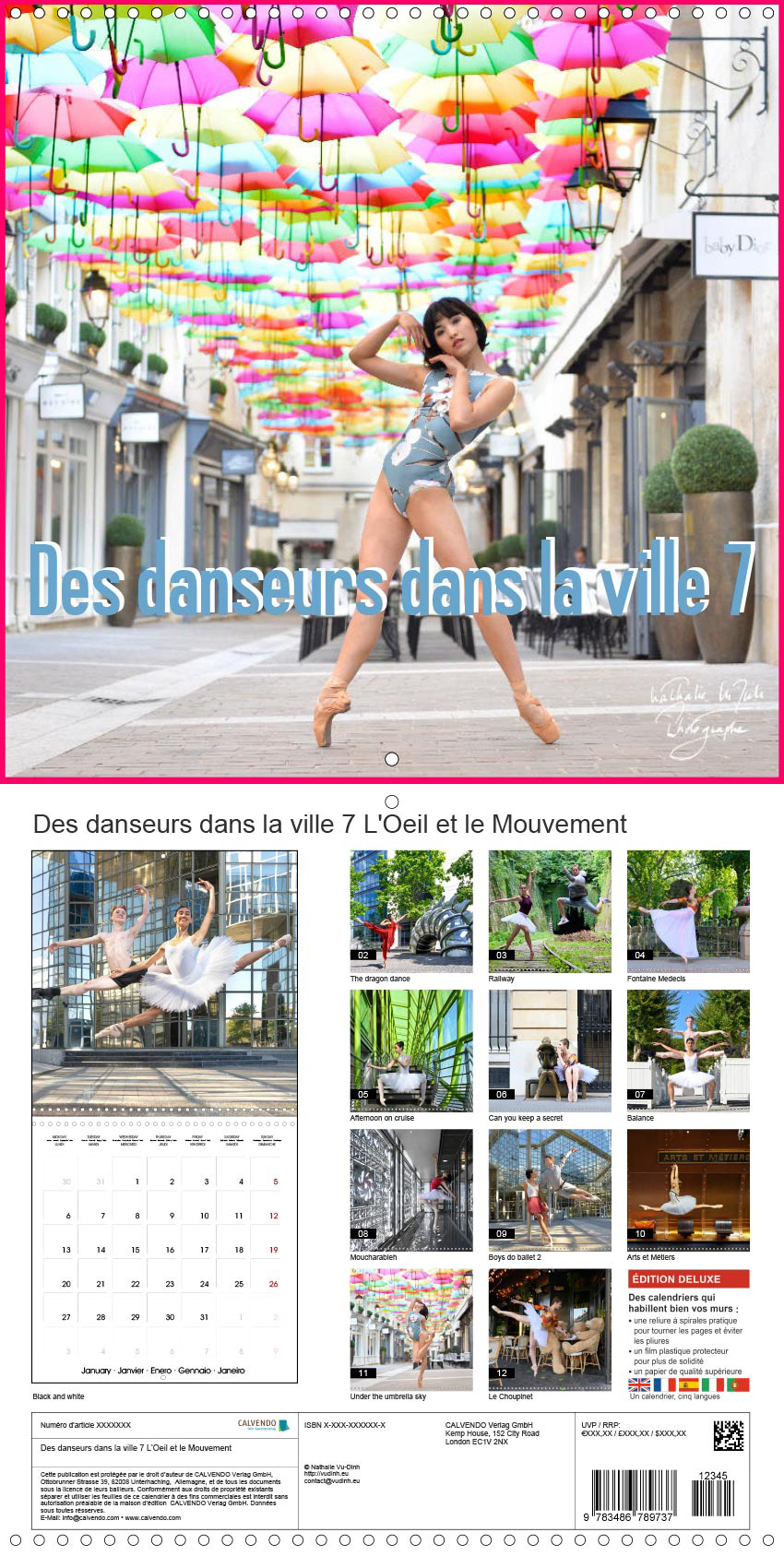 Calendrier DES DANSEURS DANS LA VILLE 7, format carré