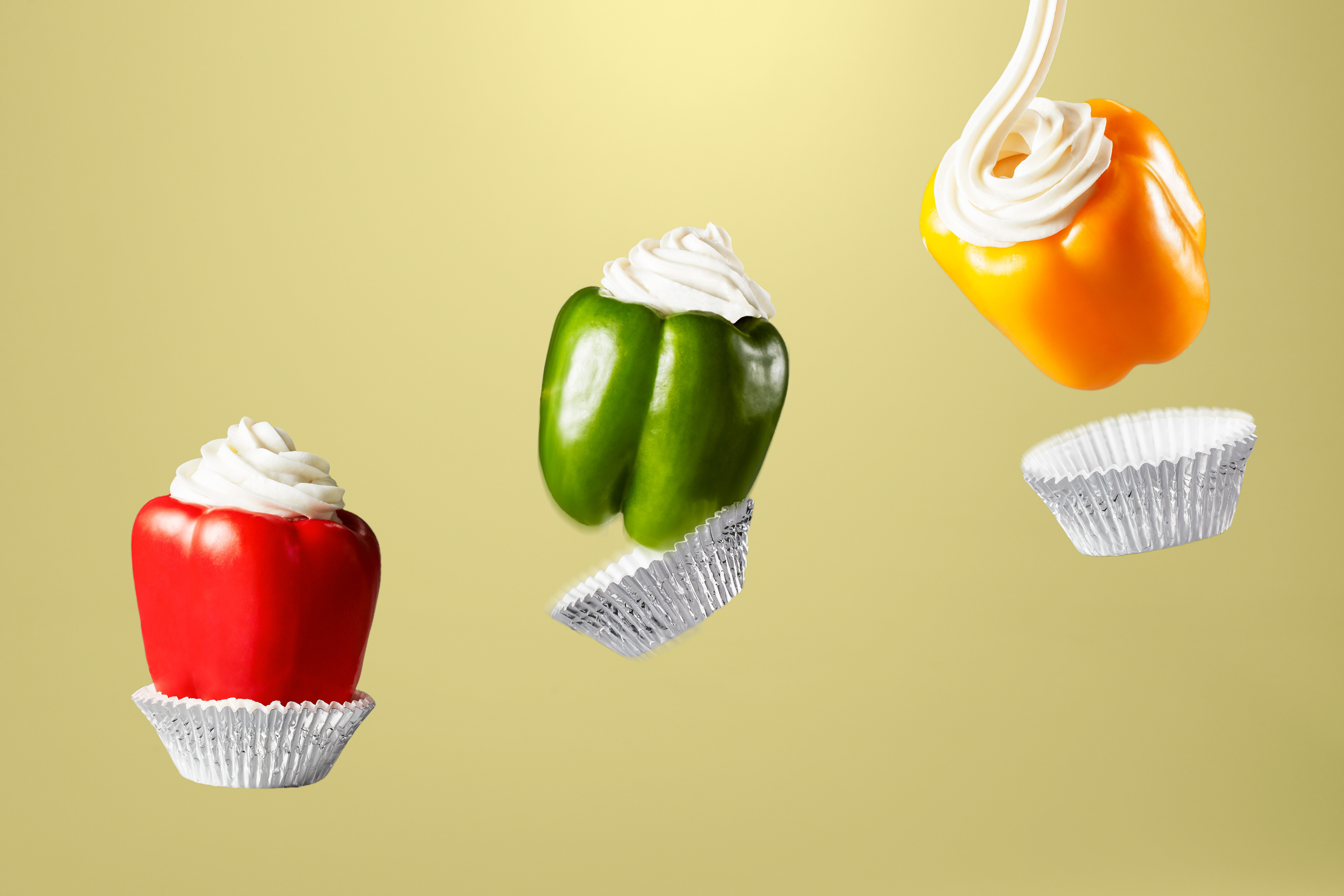 Bell Peppers + Cupcake