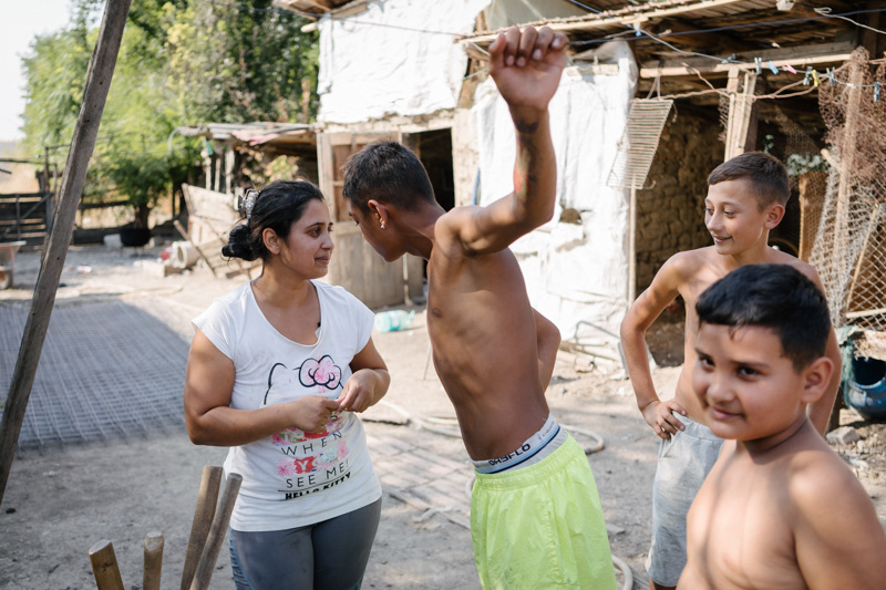 Taking a quick break from work in the backyard. Gaujani commune, Giurgiu county.