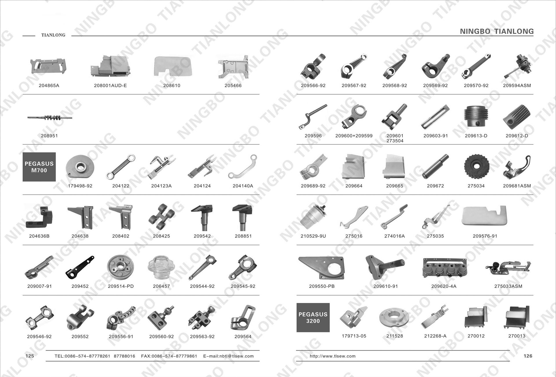 TLSEW Quality Sewing Machine Parts General Catalog