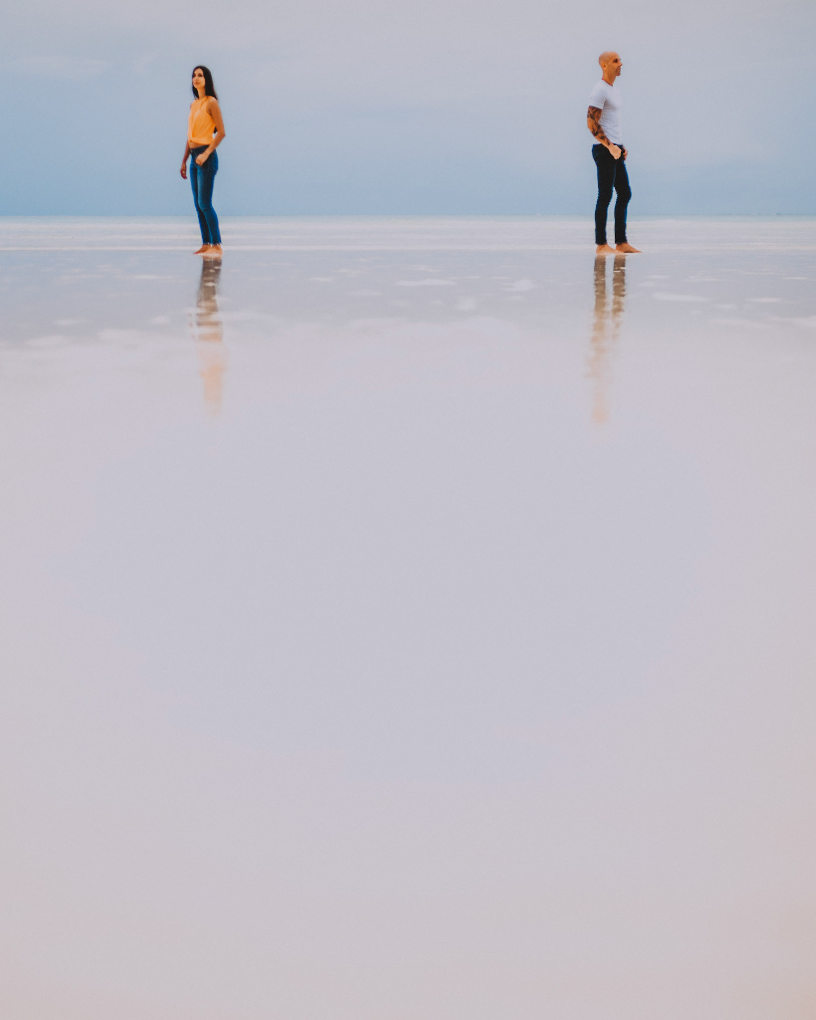 An artsy, chill and minimalist couple shoot at White Beach Station 1, in front of Discovery Shores, Boracay, Philippines, Southeast Asia, December 2018, Sony A7III.