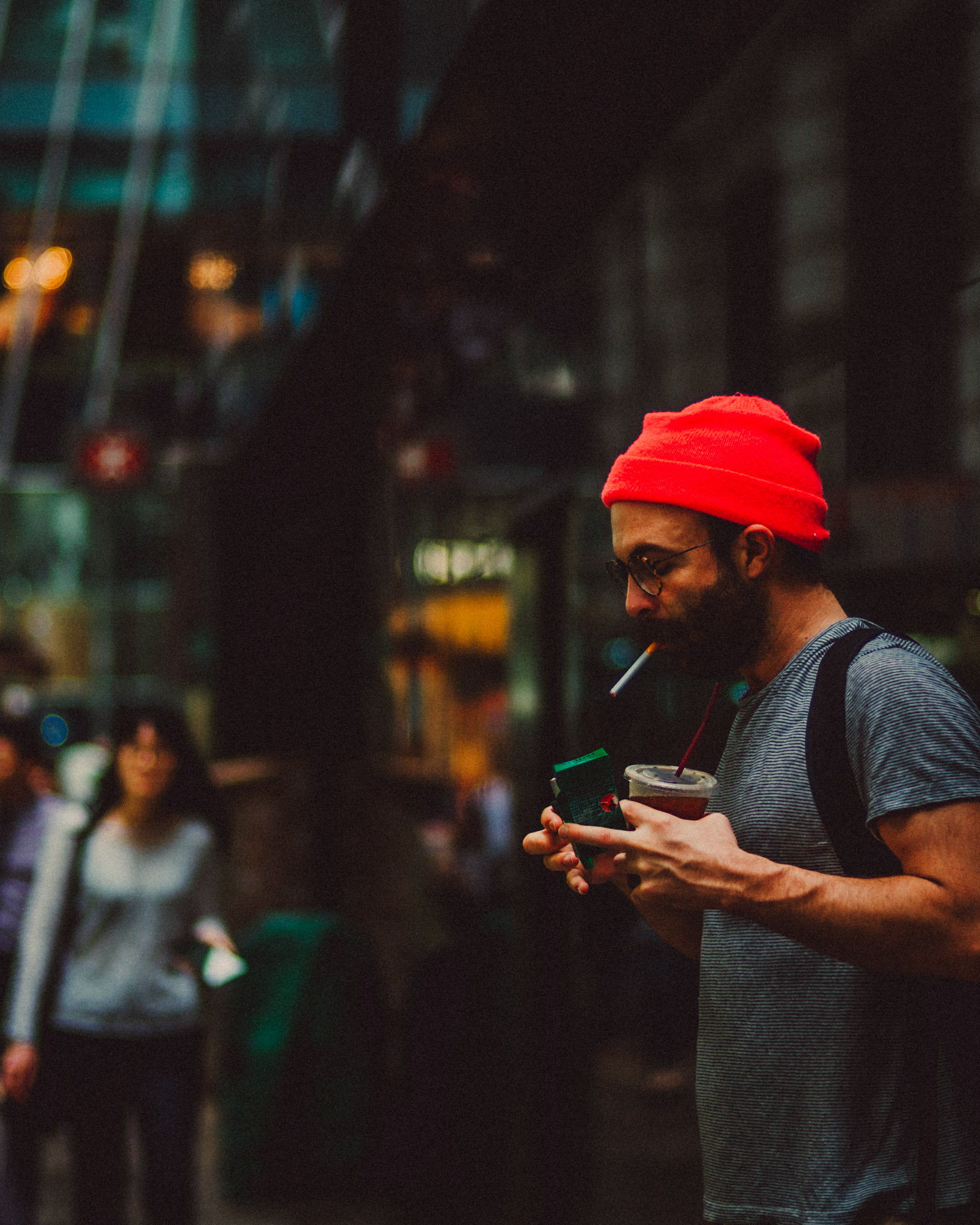 An expat outside Central MTR Station, Hong Kong, May 2016, Leica M.