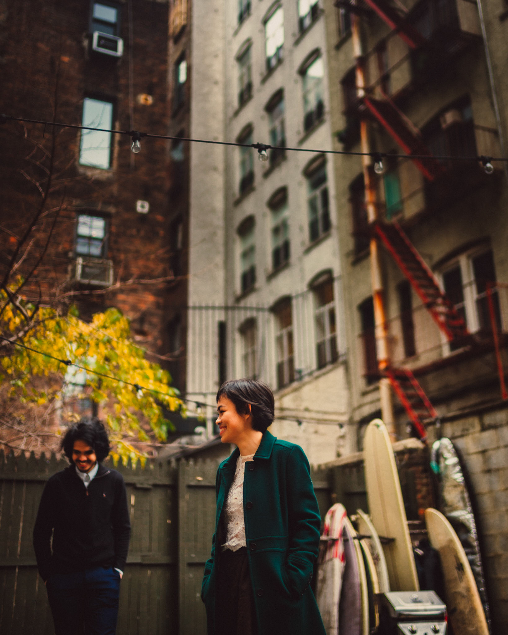Saturdays NYC Crosby St. at SOHO, from AC &amp; Winona's casual and chill engagement shoot in Manhattan, New York City, USA, December 2017, Leica M.