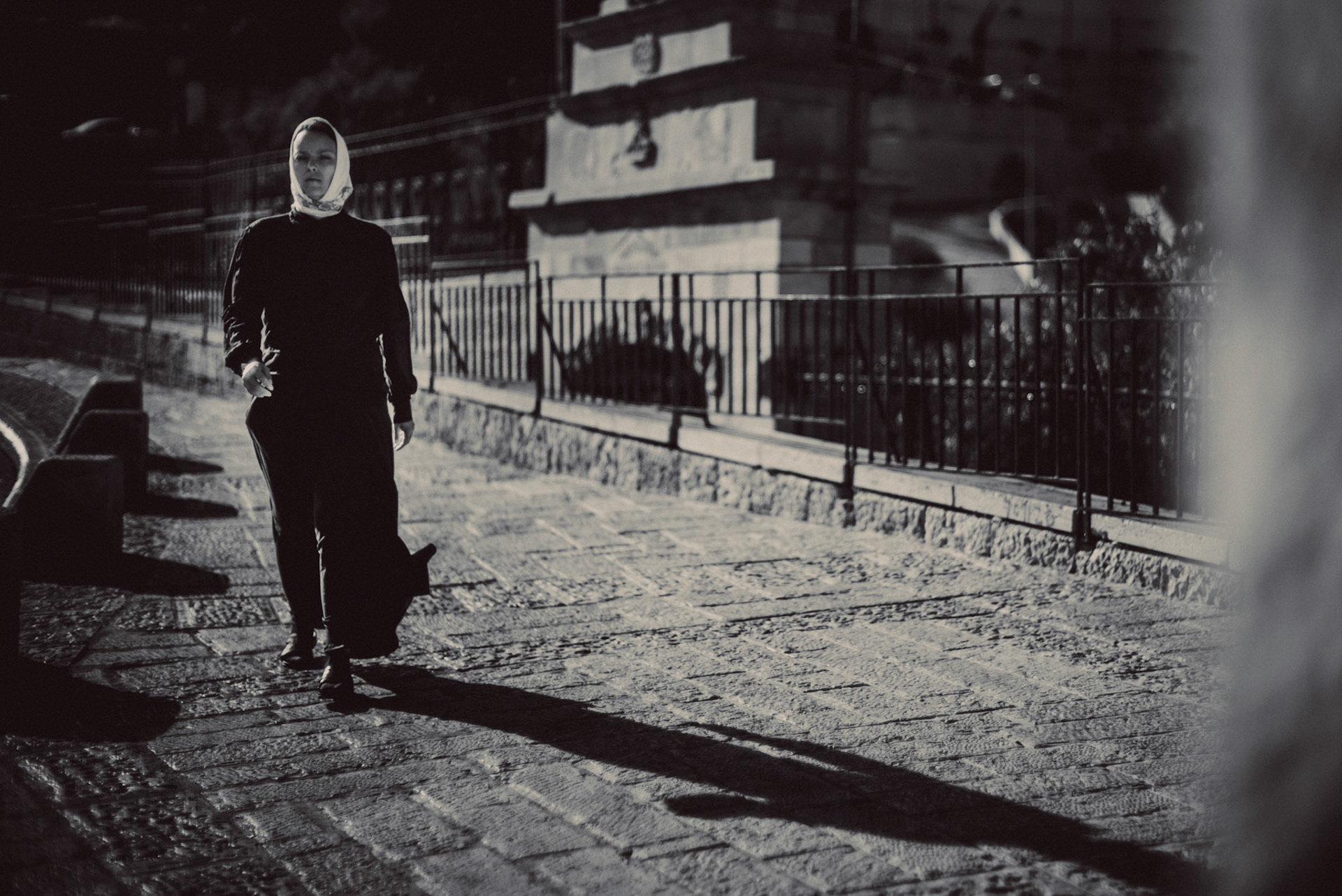A Jewish woman, in black and white, Jerusalem, Israel, July 2015, Leica M.