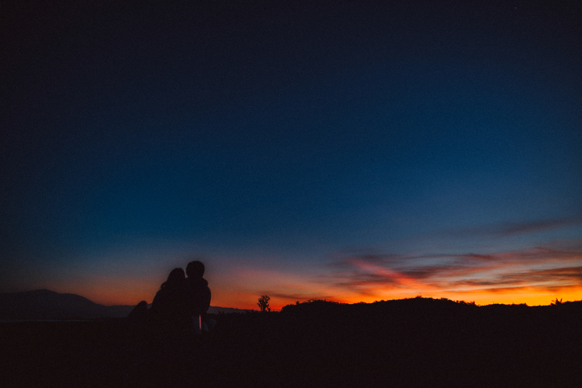 Watching the sunrise together, from Koke and Pam's chill and outdoorsy prenup photoshoot in Bonuan Beach, Dagupan, Pangasinan, Philippines, Southeast Asia, November 2015, Sony A7S.