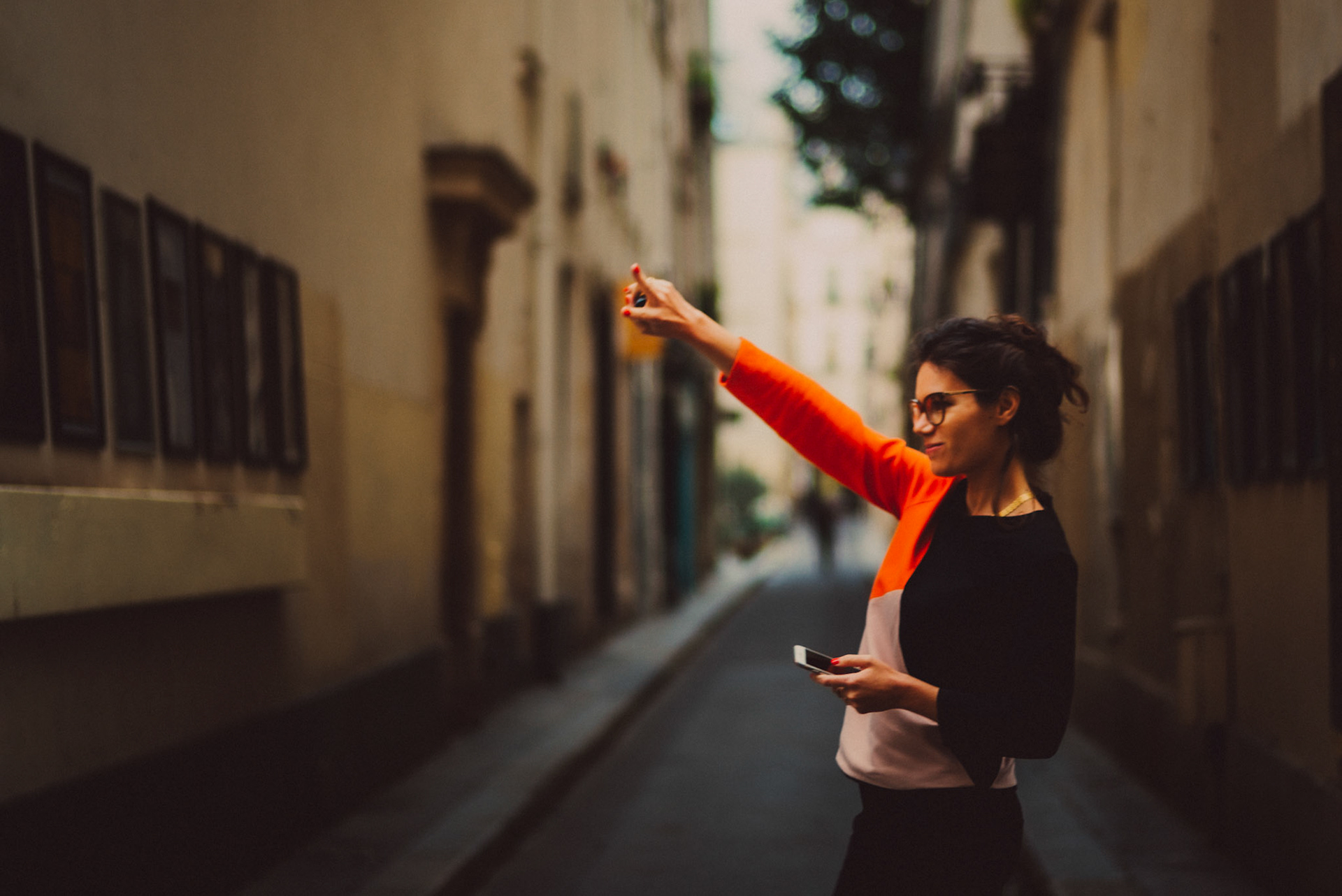 "Peace sign", Rue de Seine, Paris, France, September 2017, September 2017.
