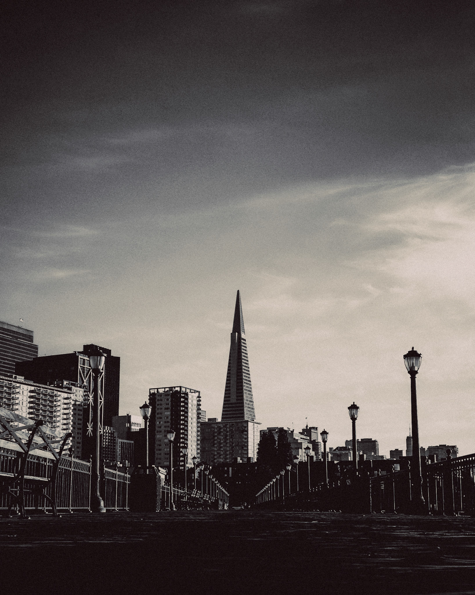 The Transamerica Pyramid from Pier 7, San Francisco, California, USA, June 2012, Apple iPhone 4S.