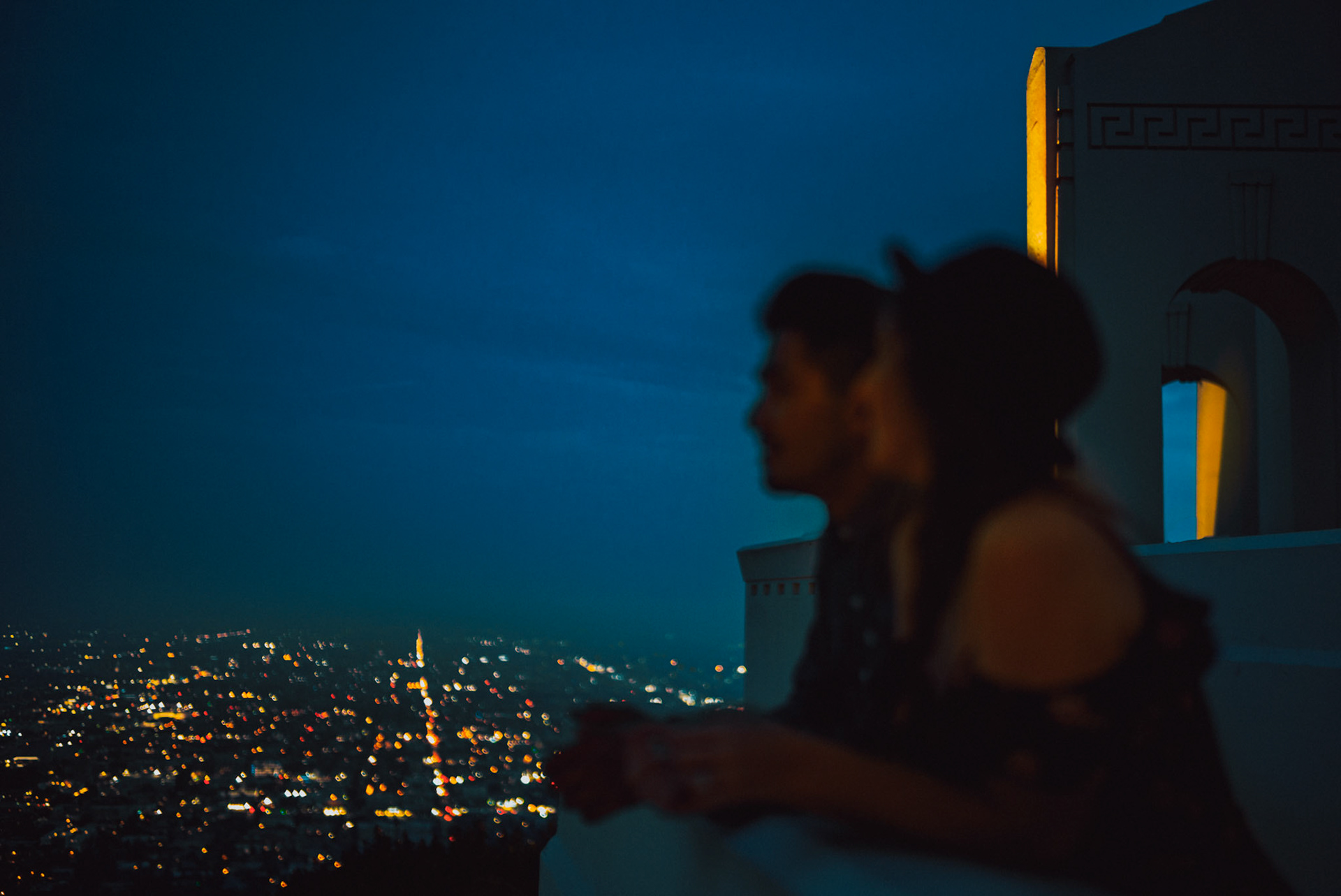 Griffith Observatory night engagement shoot, Los Angeles, California, USA, July 2018, Leica M.