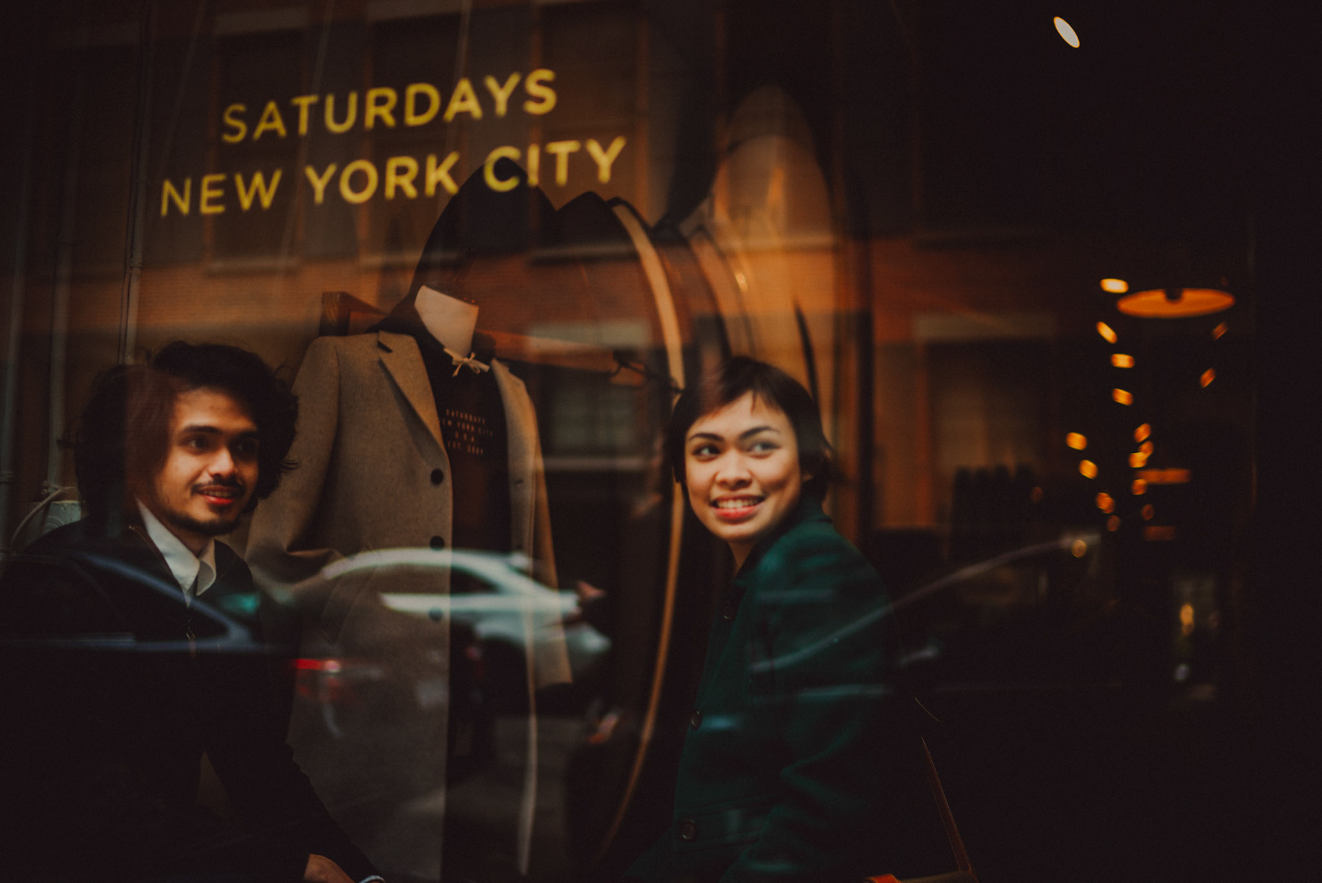 Saturdays NYC Crosby St. at SOHO, from AC &amp; Winona's casual and chill engagement shoot in Manhattan, New York City, USA, December 2017, Leica M.