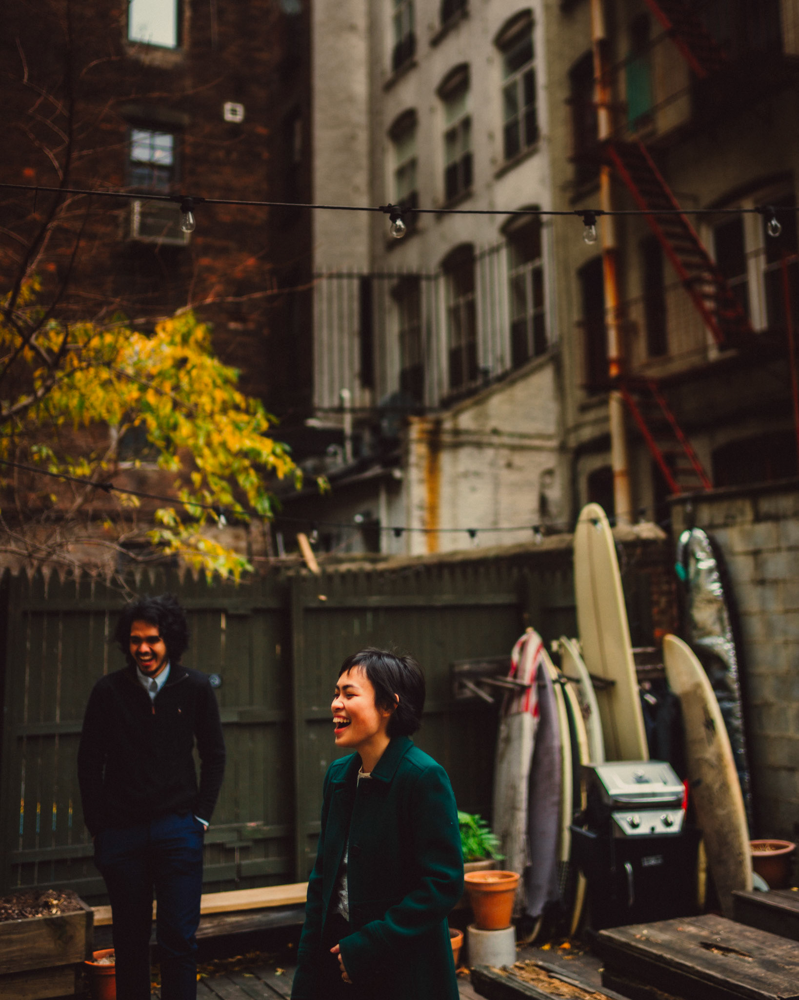Saturdays NYC Crosby St. at SOHO, from AC &amp; Winona's casual and chill engagement shoot in Manhattan, New York City, USA, December 2017, Leica M.