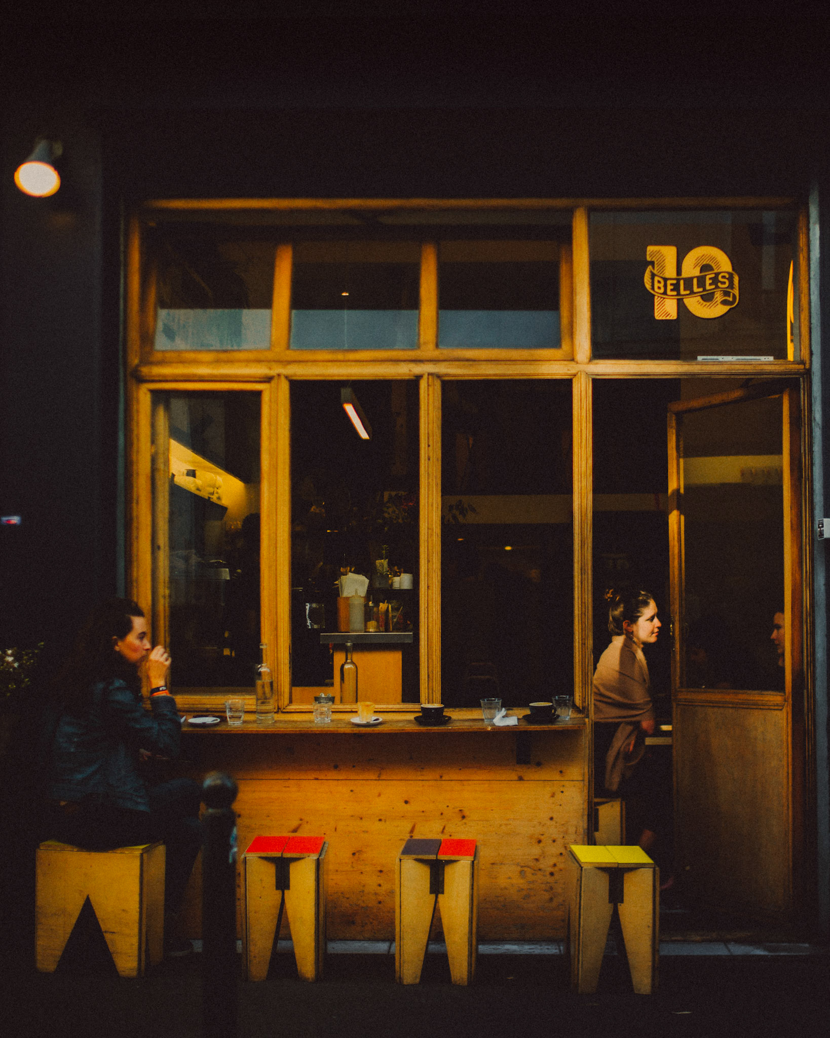 Outside Ten Belles Coffee, Paris, France, September 2017, Leica M.