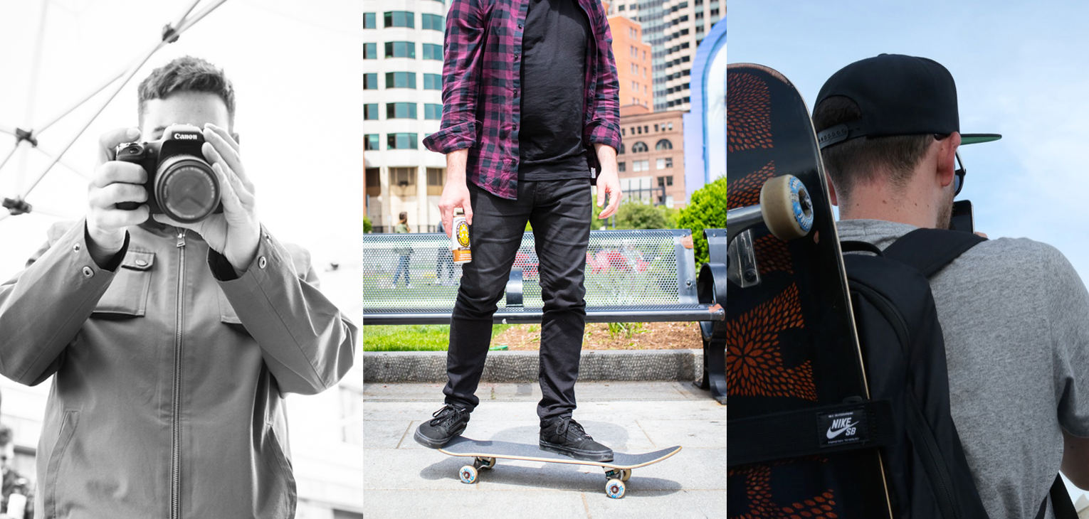 Portraits of professional Artist and Graphic Designer Brett Davis, based in Toronto, Ontario.