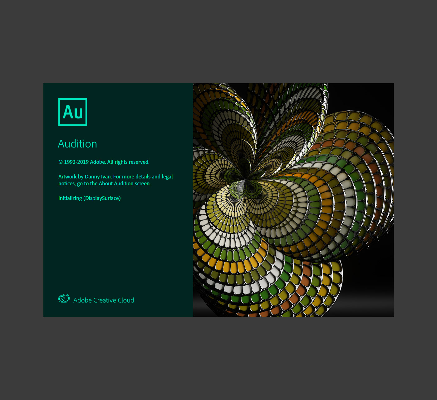 Danny Ivan 3d Imagery Maker Adobe Audition 2020 Splash Screen
