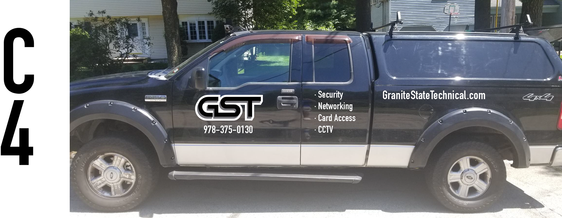 GST truck lettering design option example