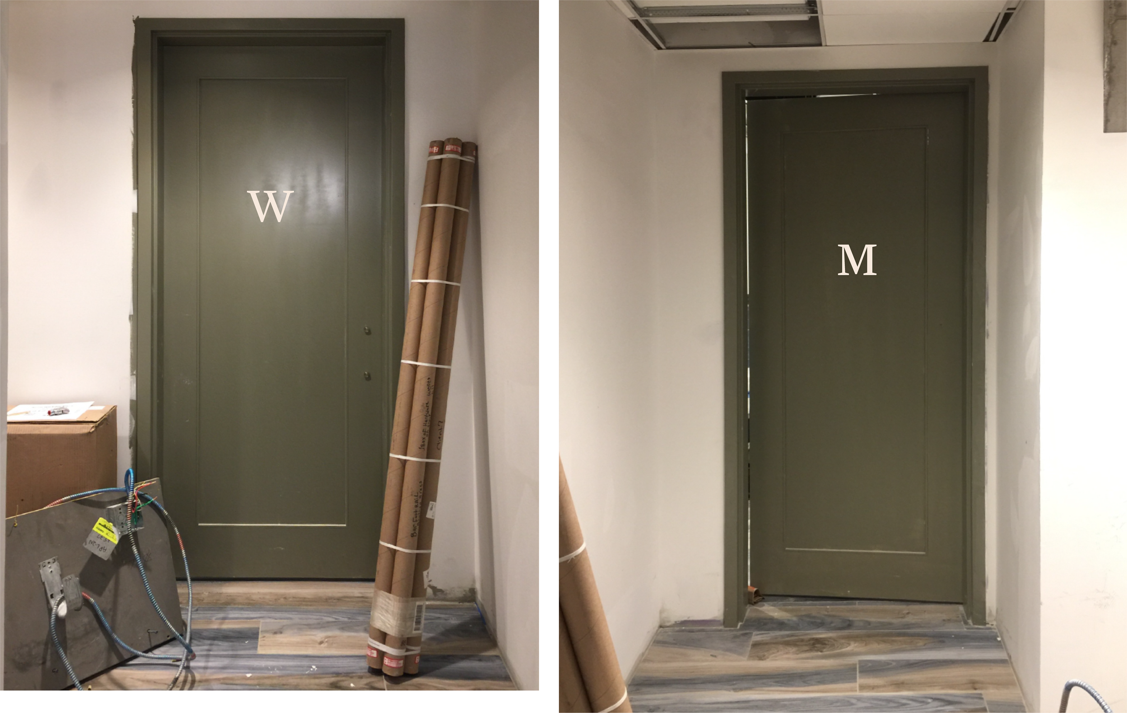 Men and women bathroom door graphics (3D)