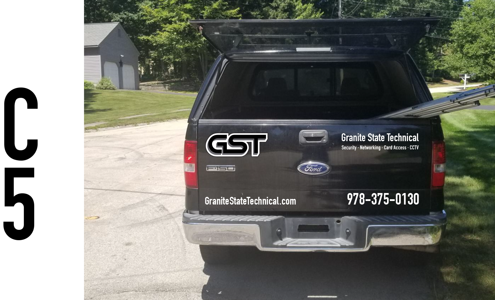 GST truck lettering design option example