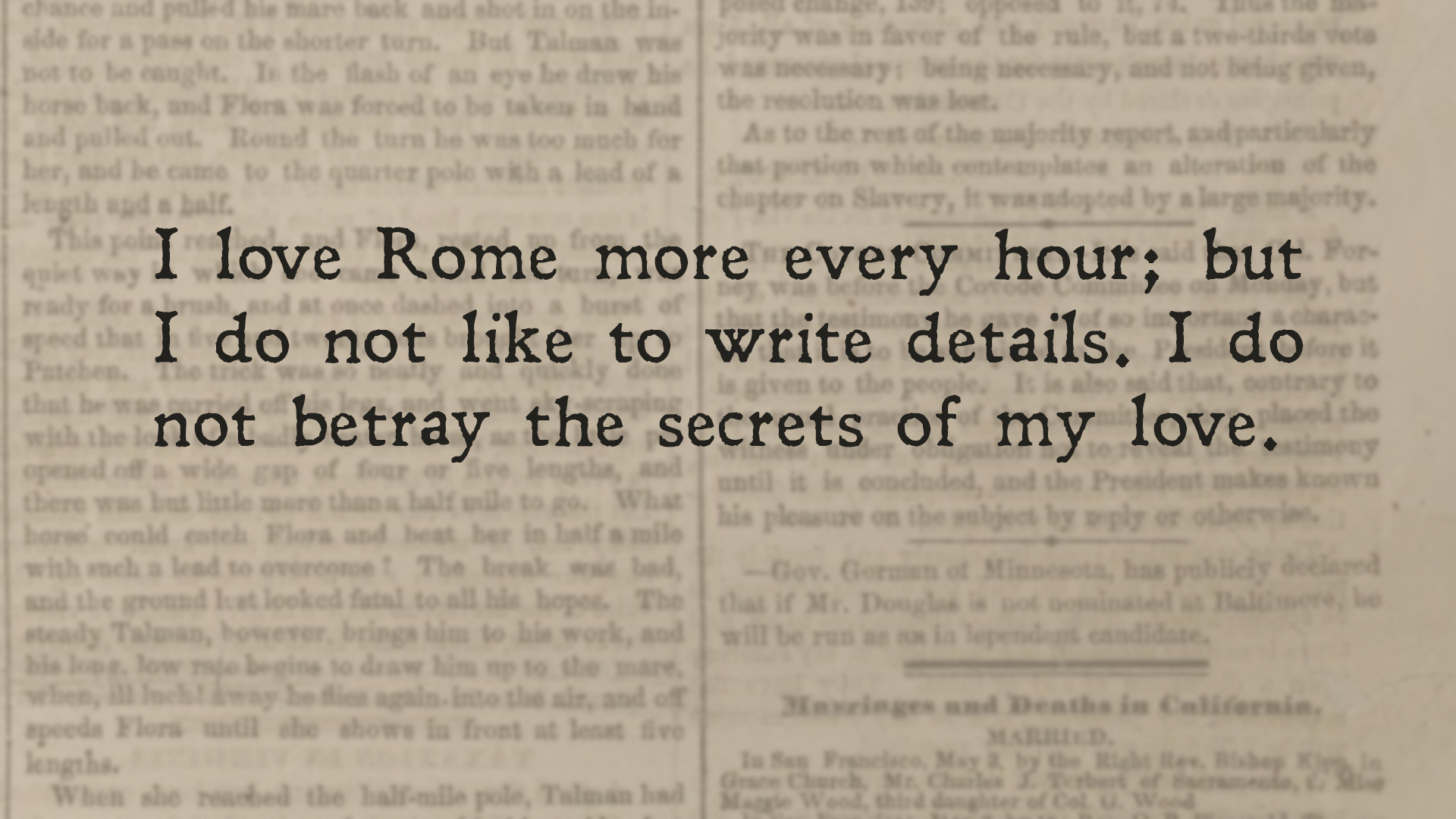 Example of quote designs/asset for the Margaret Fuller film