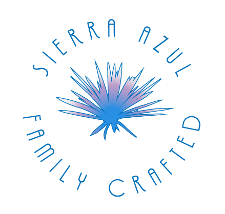 Sierra Azul bottle label/merch. logo design