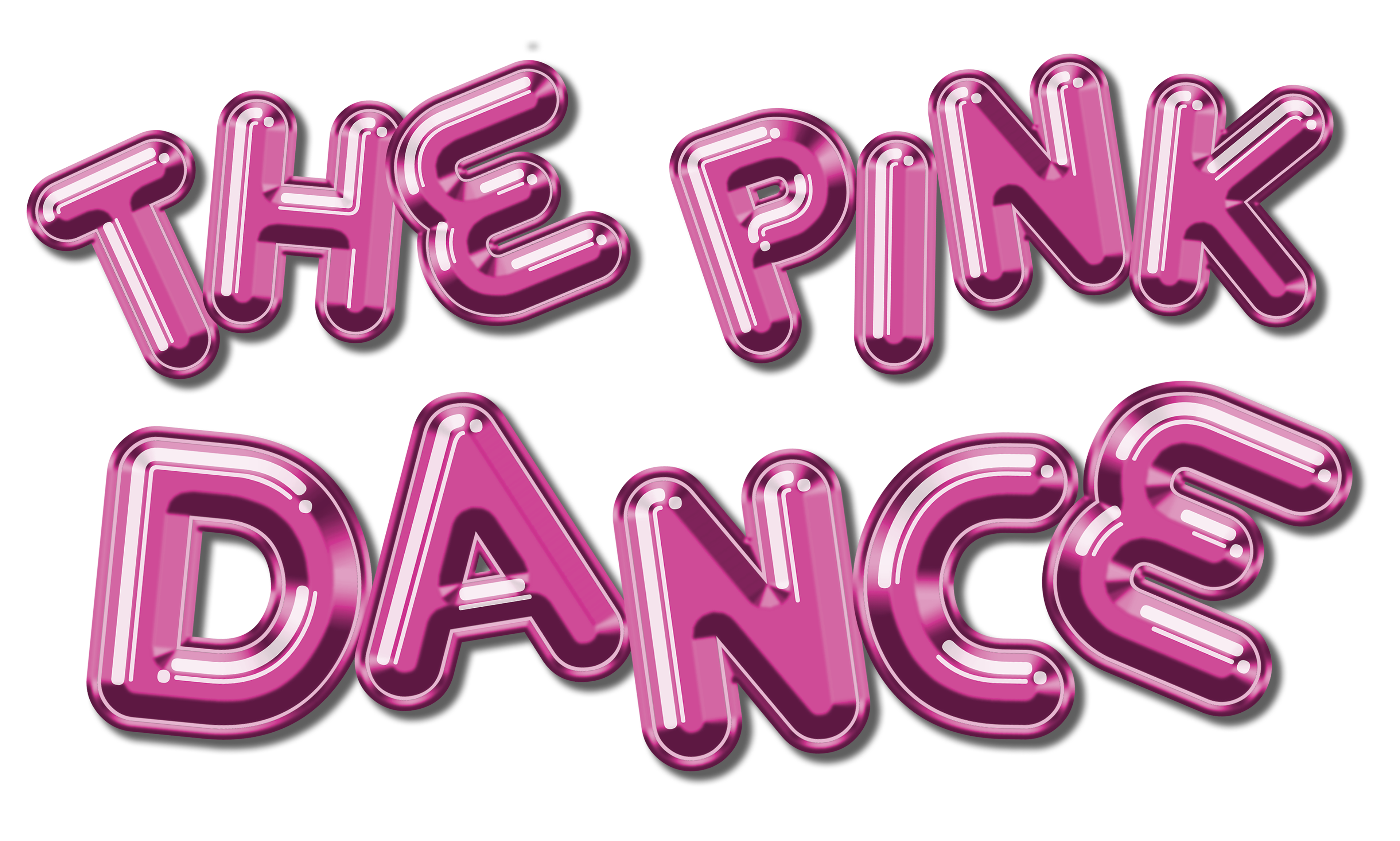 The pink dance fundraiser logo design for media and stickers