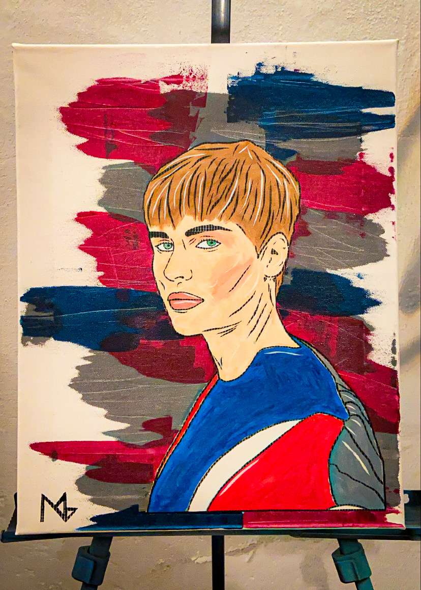 Victoria Hudson 50x40 canvas, acrylic spray