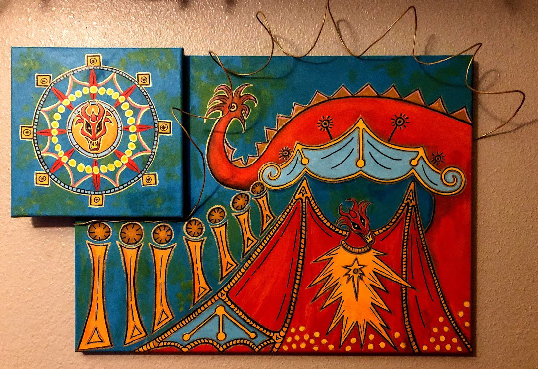 Carnival of the Fire Dragons (28" x 21")