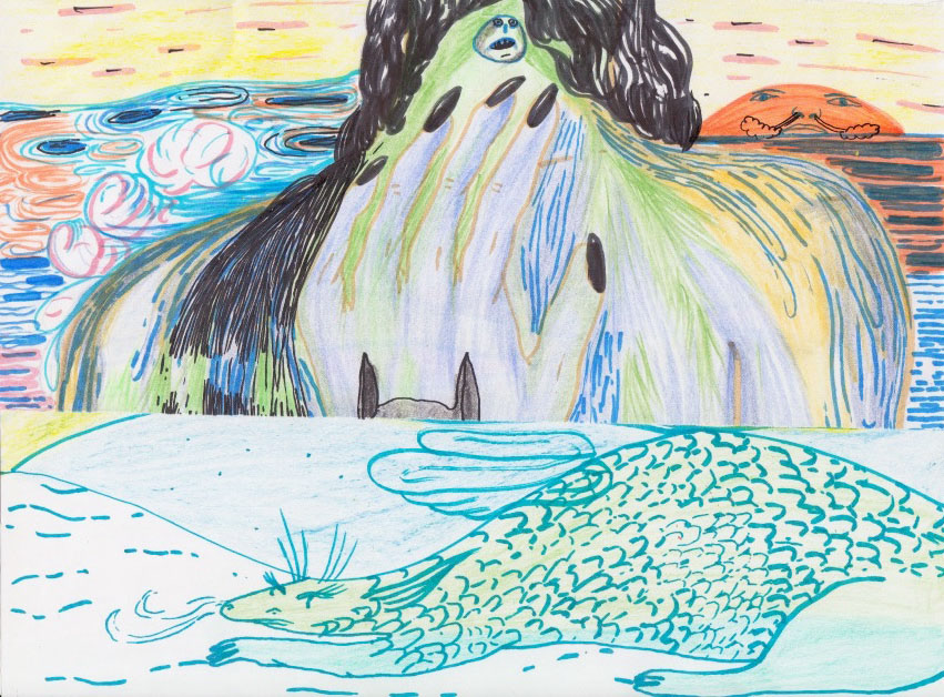 DESCRIPTION; INK ON PAPER;YEAR;2018