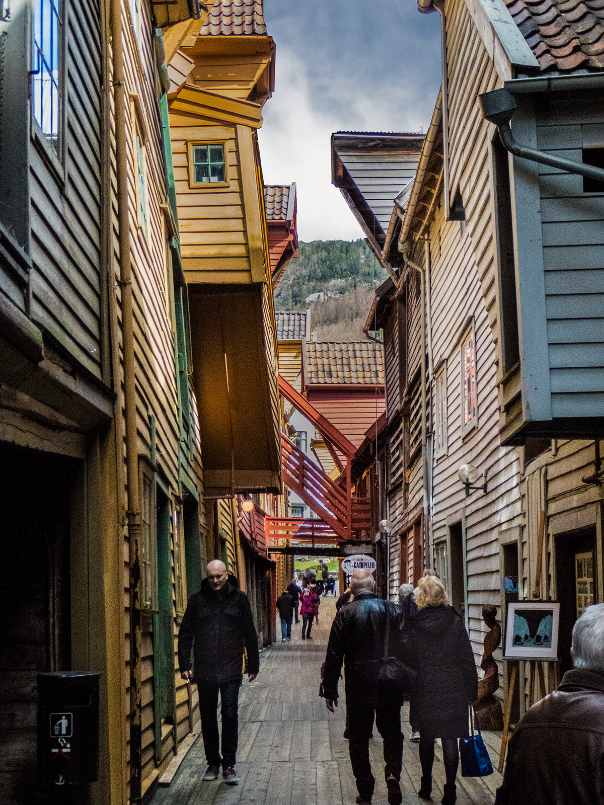 Street scene for Old Bergan Town in Norway