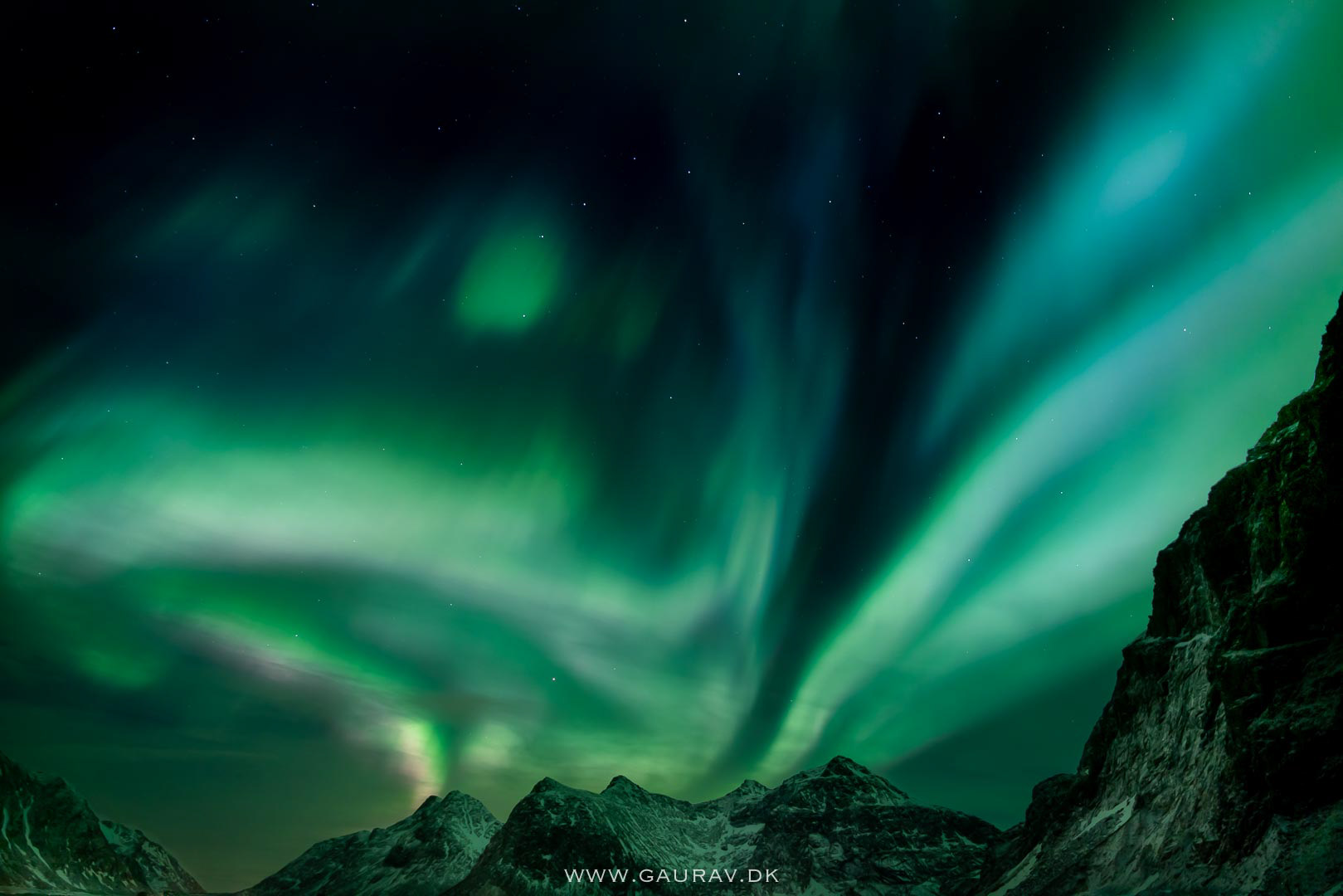 Northern lights over Lofoten