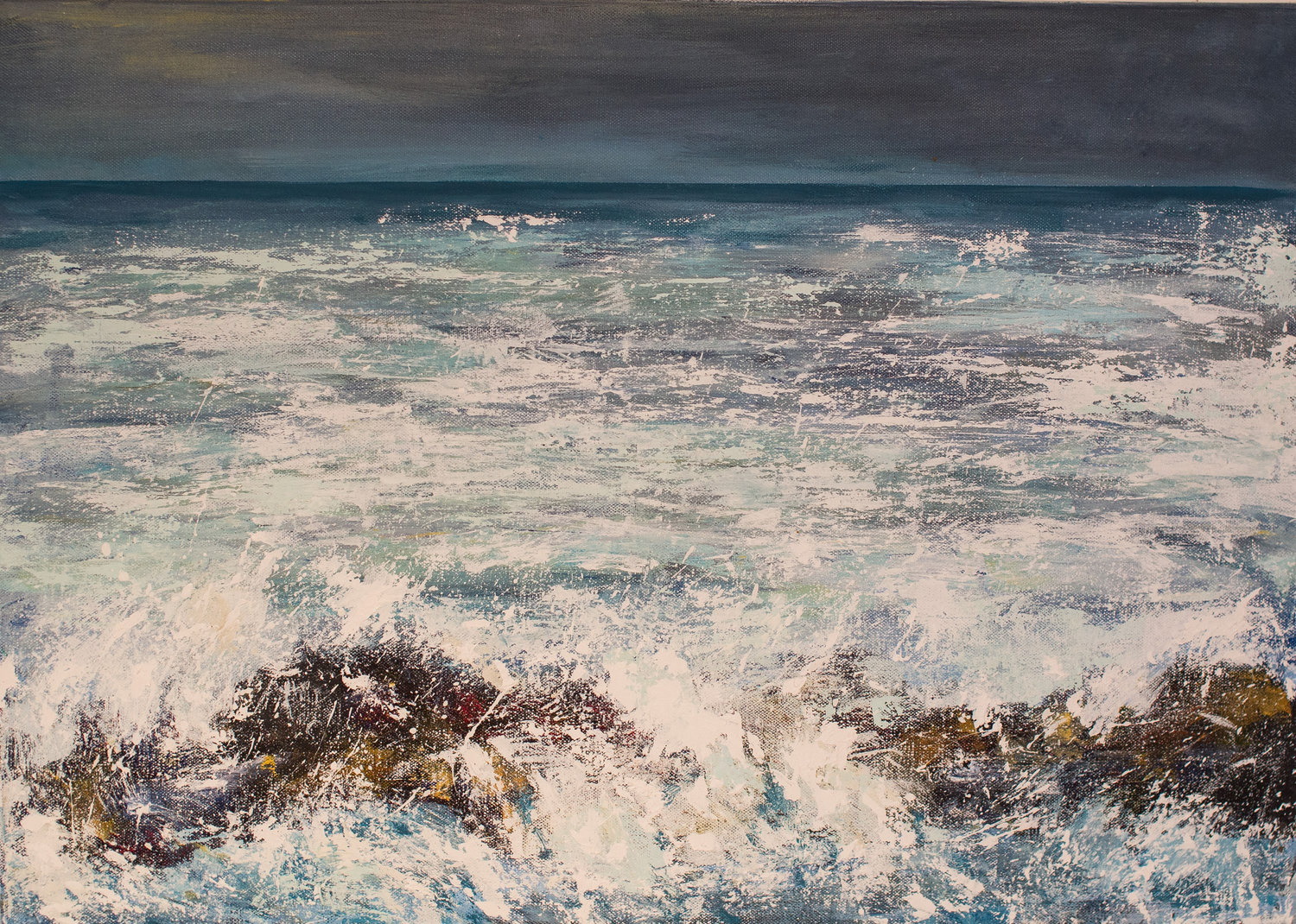 December Squall - Mixed media on canvas - 50cms x 70cms