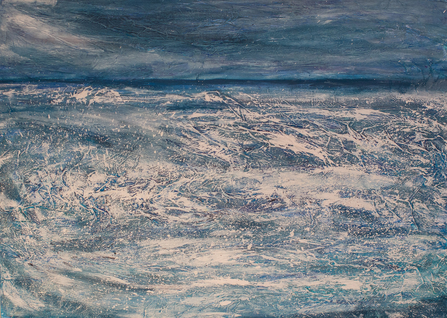 Sudden Storm - Mixed media on canvas - 50cms x 70cms
