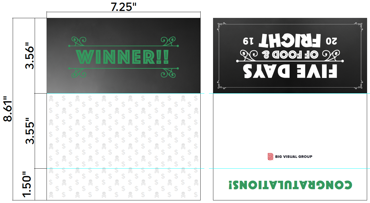 Winning Team Prize Envilopes