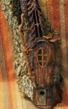 27.. Private Collection - Stove Pipe Up the Side House