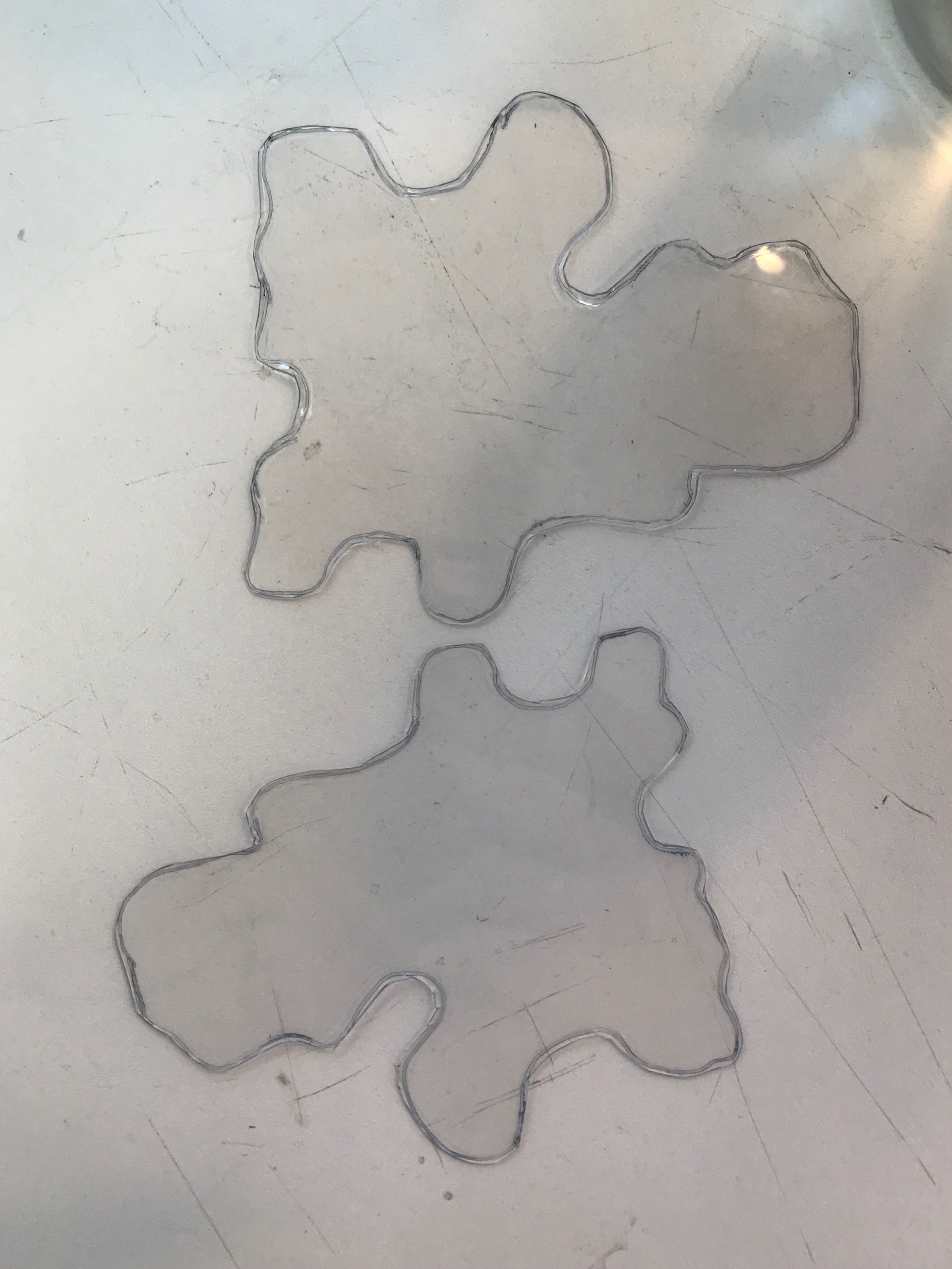 Initial shape exploration models.