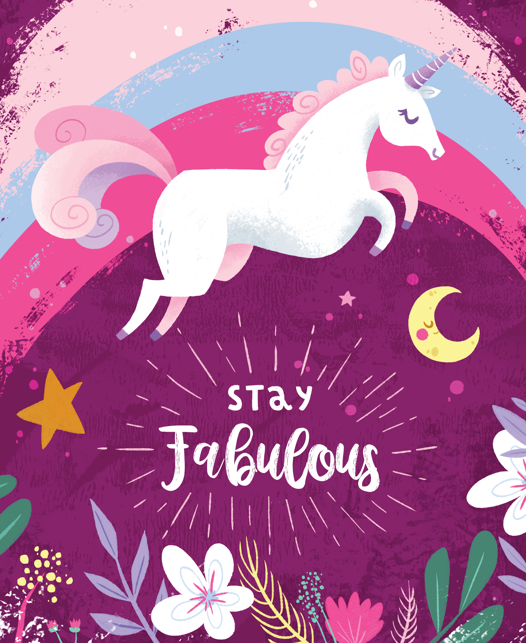 Stay Fabulous unicorn, for scrapbooking shop in 2018