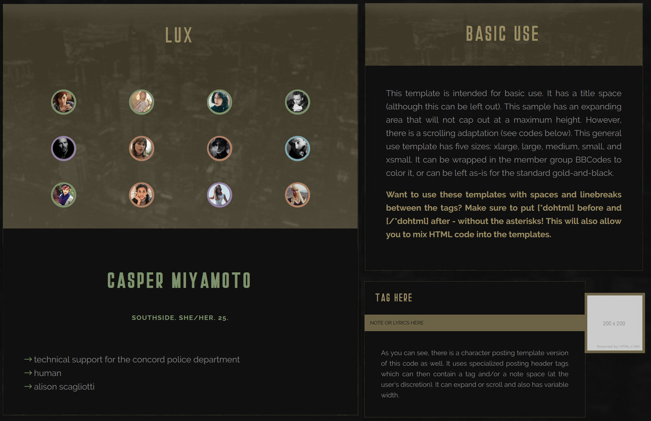 Available Templates