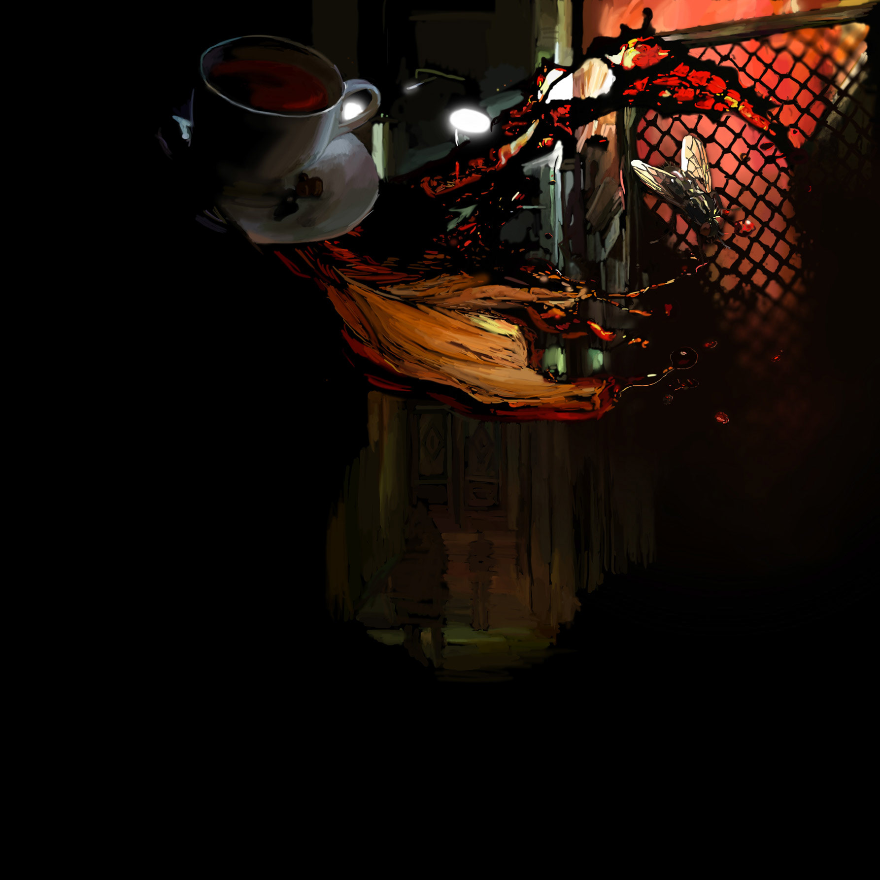 coffee trip story illustration with photoshop CC