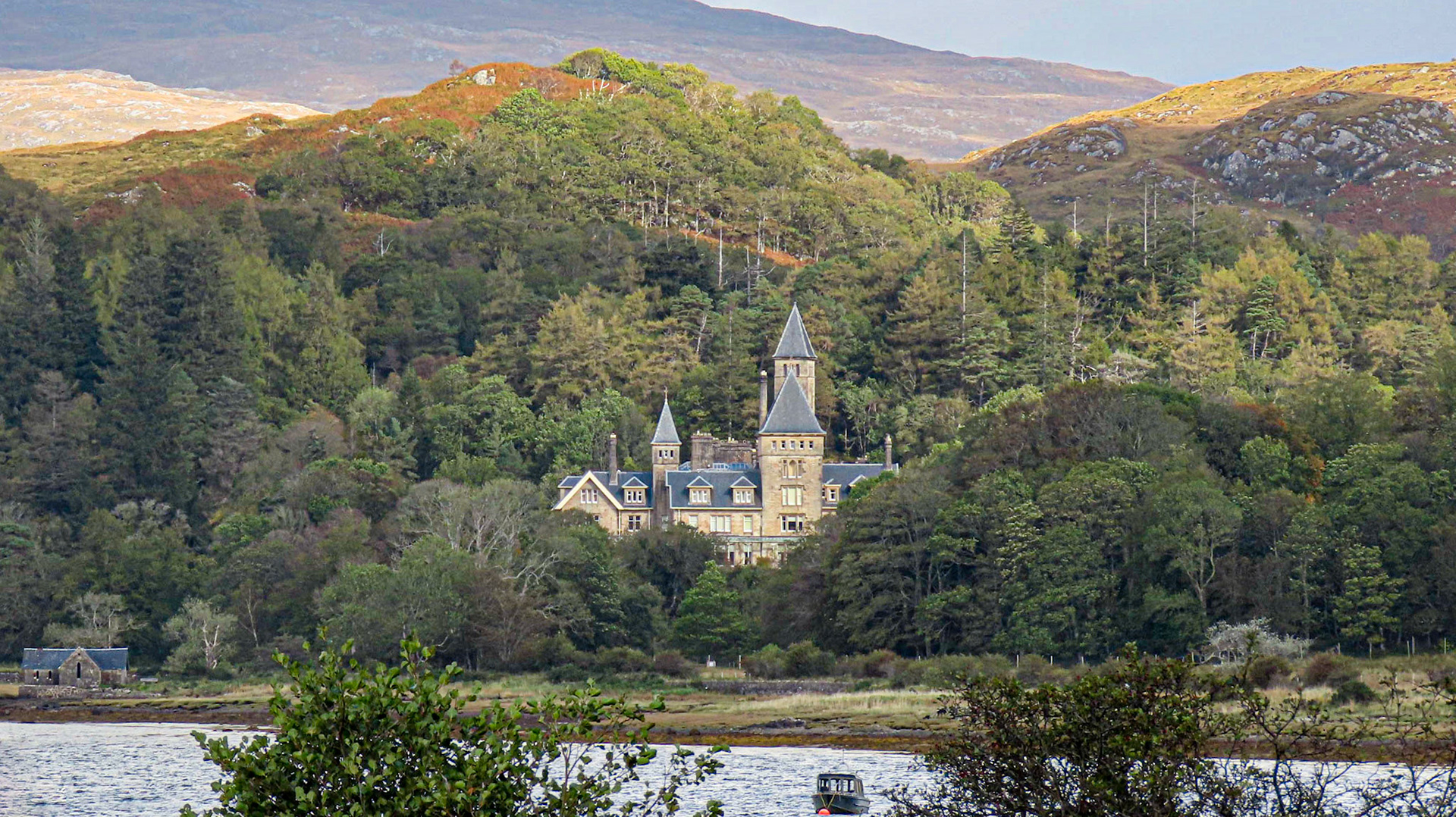 Ardtornish House and Old Boathouse at Loch Aline