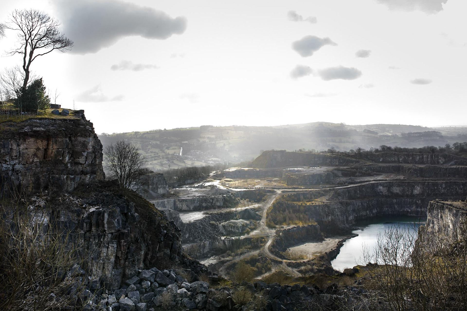 Disused quarry in Wirksworth, Derbyshire
