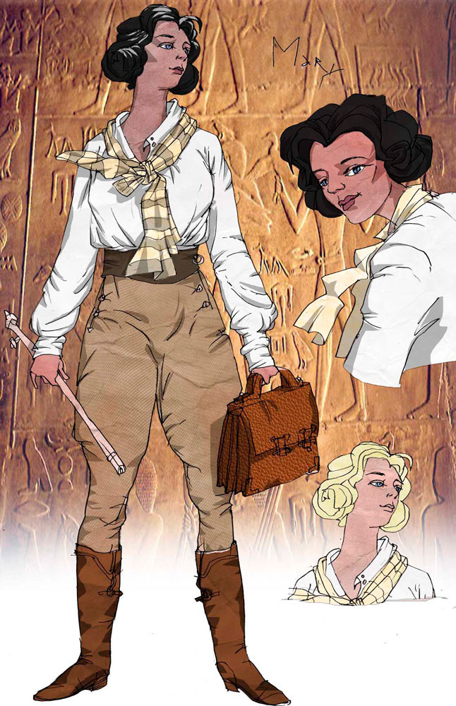 ilustración para libros de texto / desarrollo de personajes