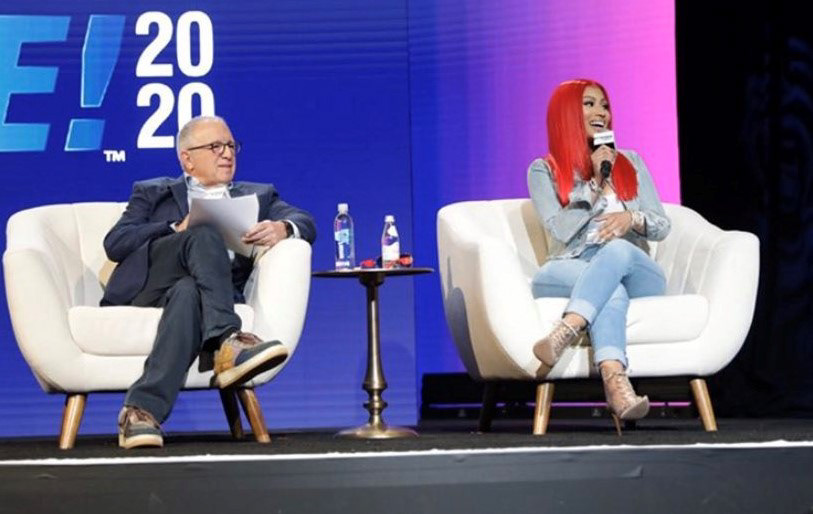 Irving Azoff & Nicki Minaj keynote, Pollstar Live! on-screen graphics.