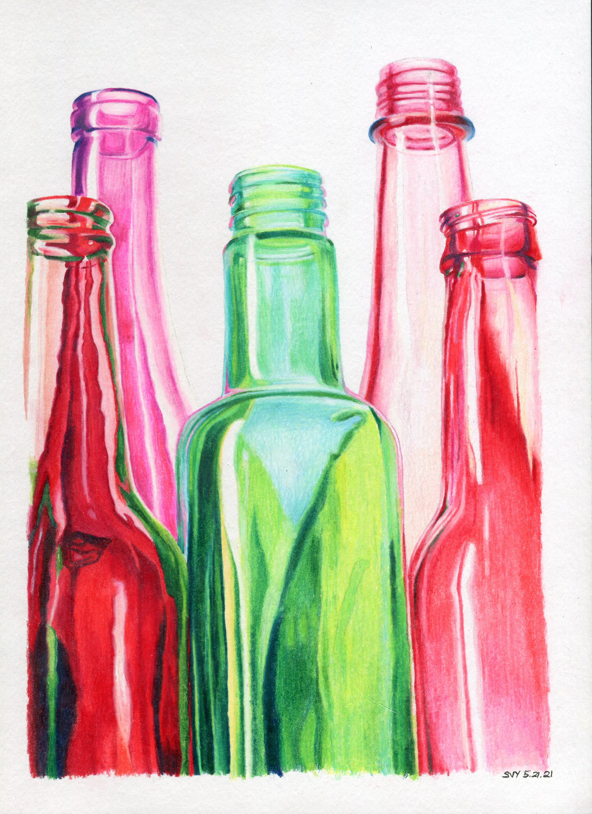 colored pencil on white paper