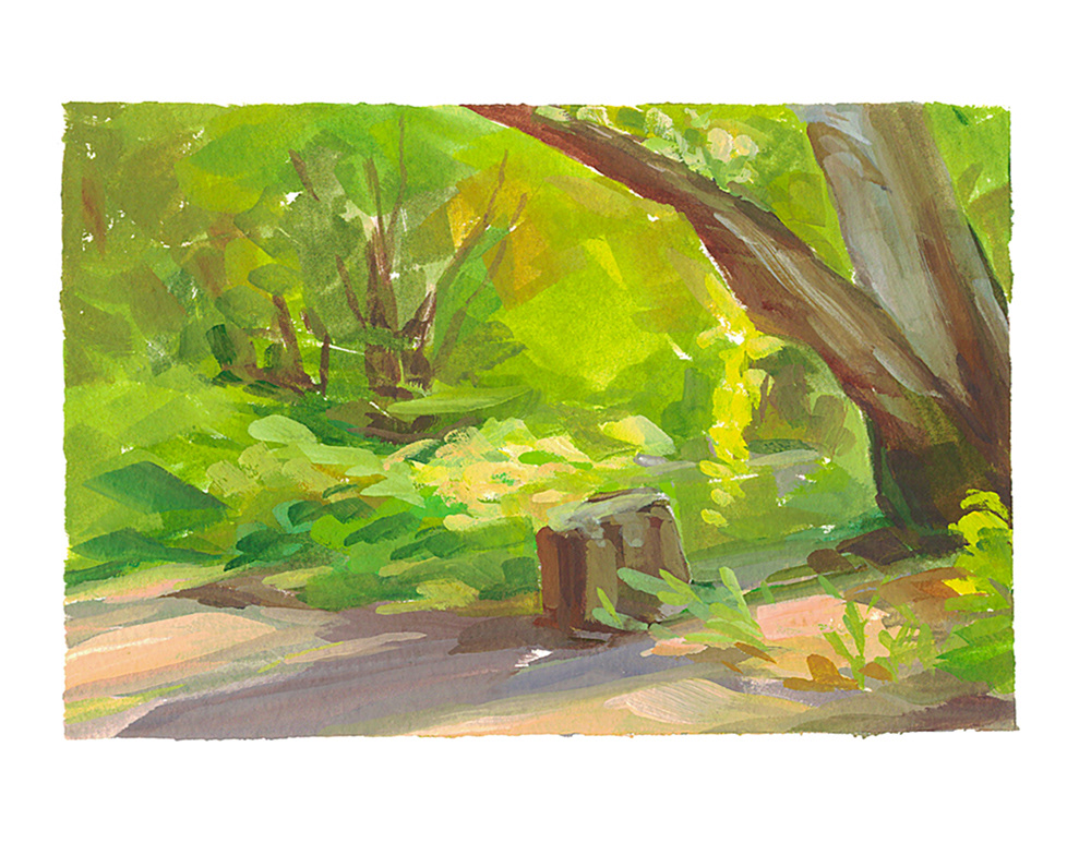 Forest | 2019, 5"x7", Gouache