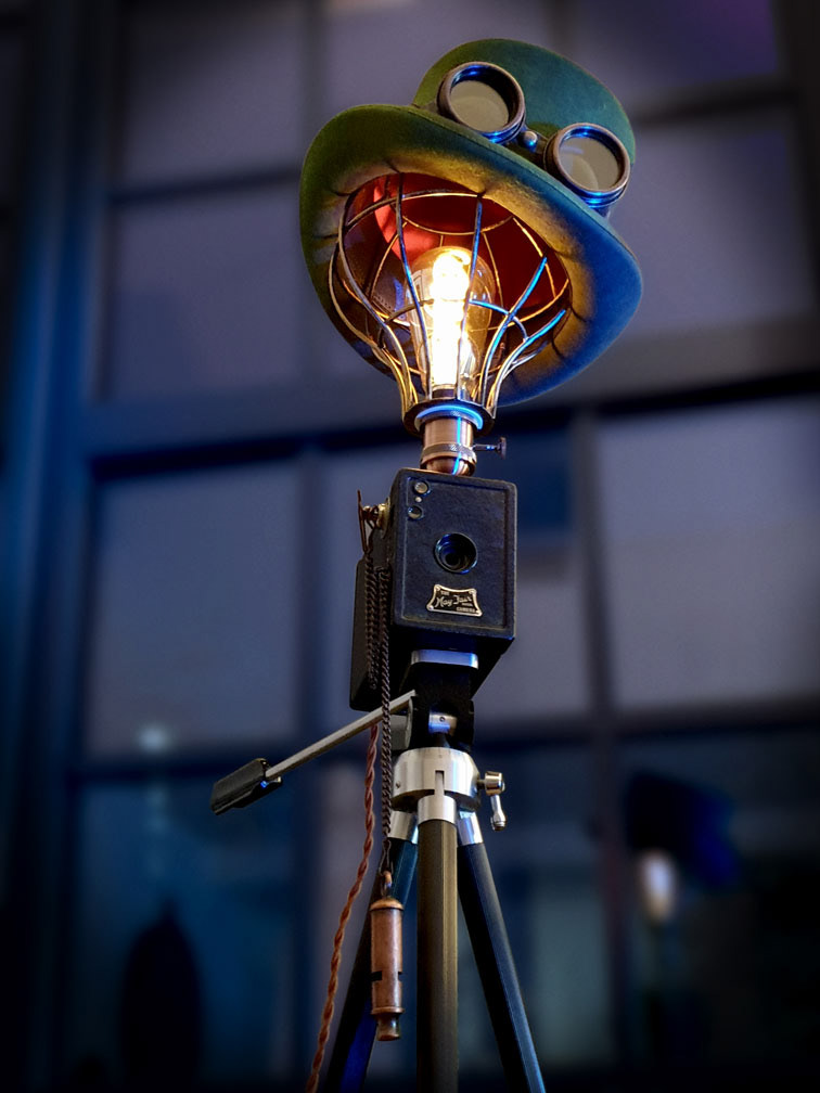 Upcycled Rare Vintage 1930s Mayfair Camera Steampunk Lamp