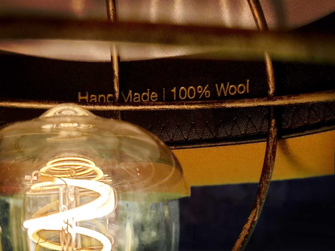Handmade 100% wool bowler hat