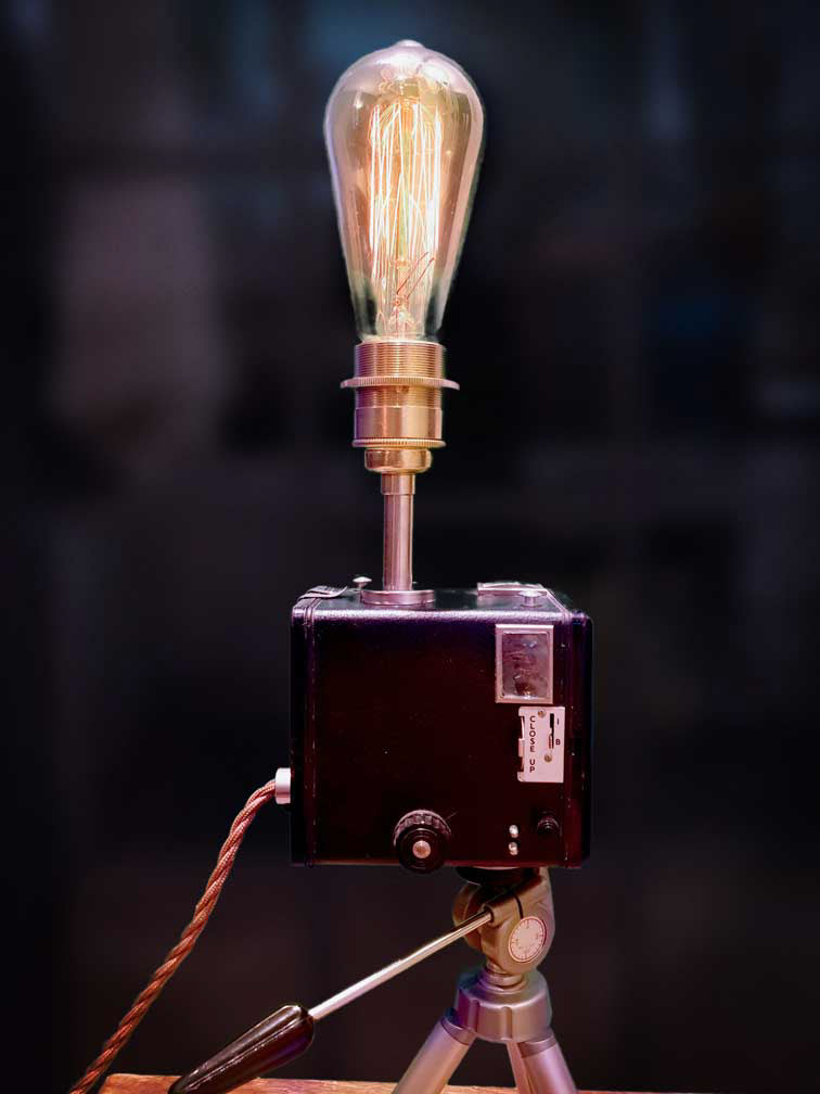 Vintage chrome light fitting