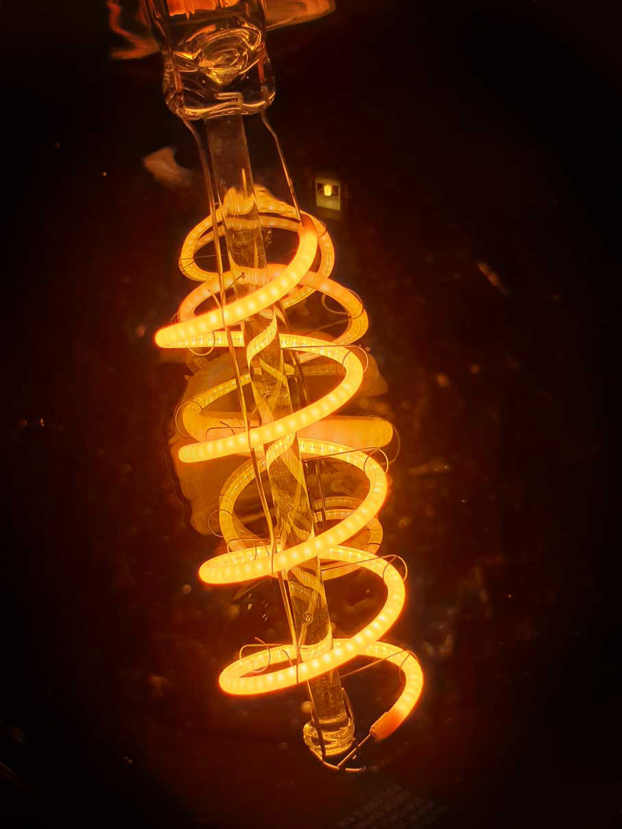 Vintage spiral filament bulb