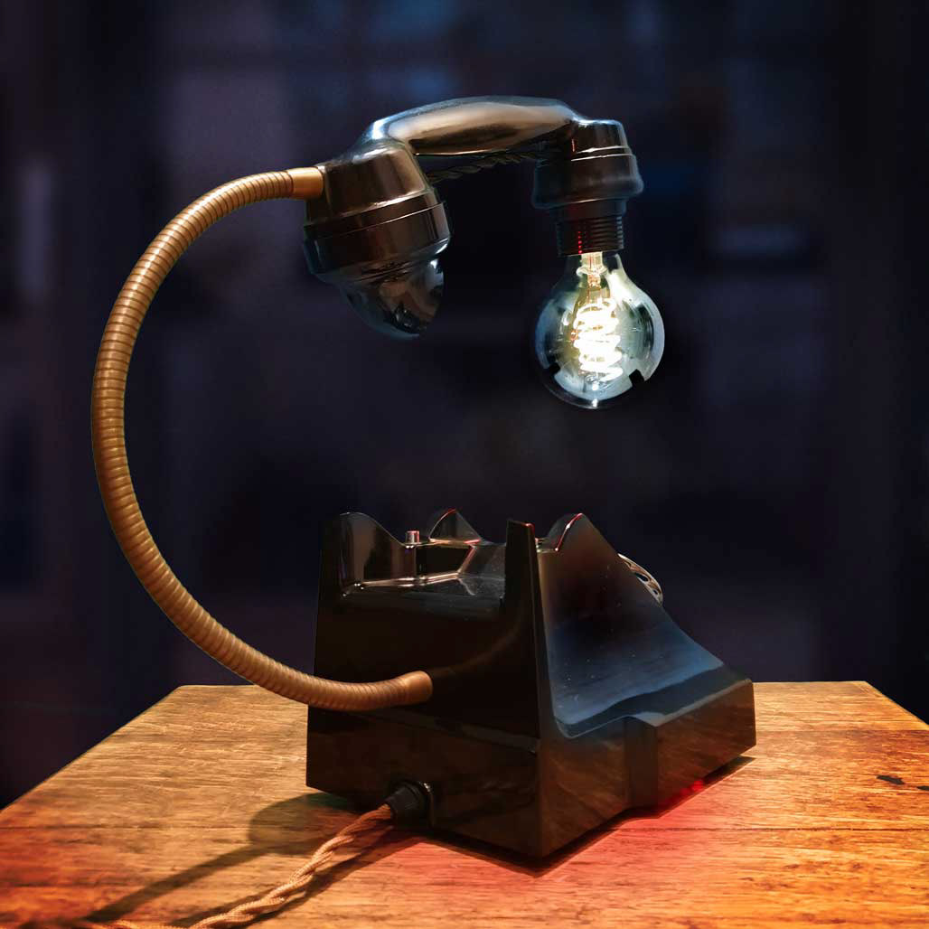 Antique style metal flexible arm to reposition the handset