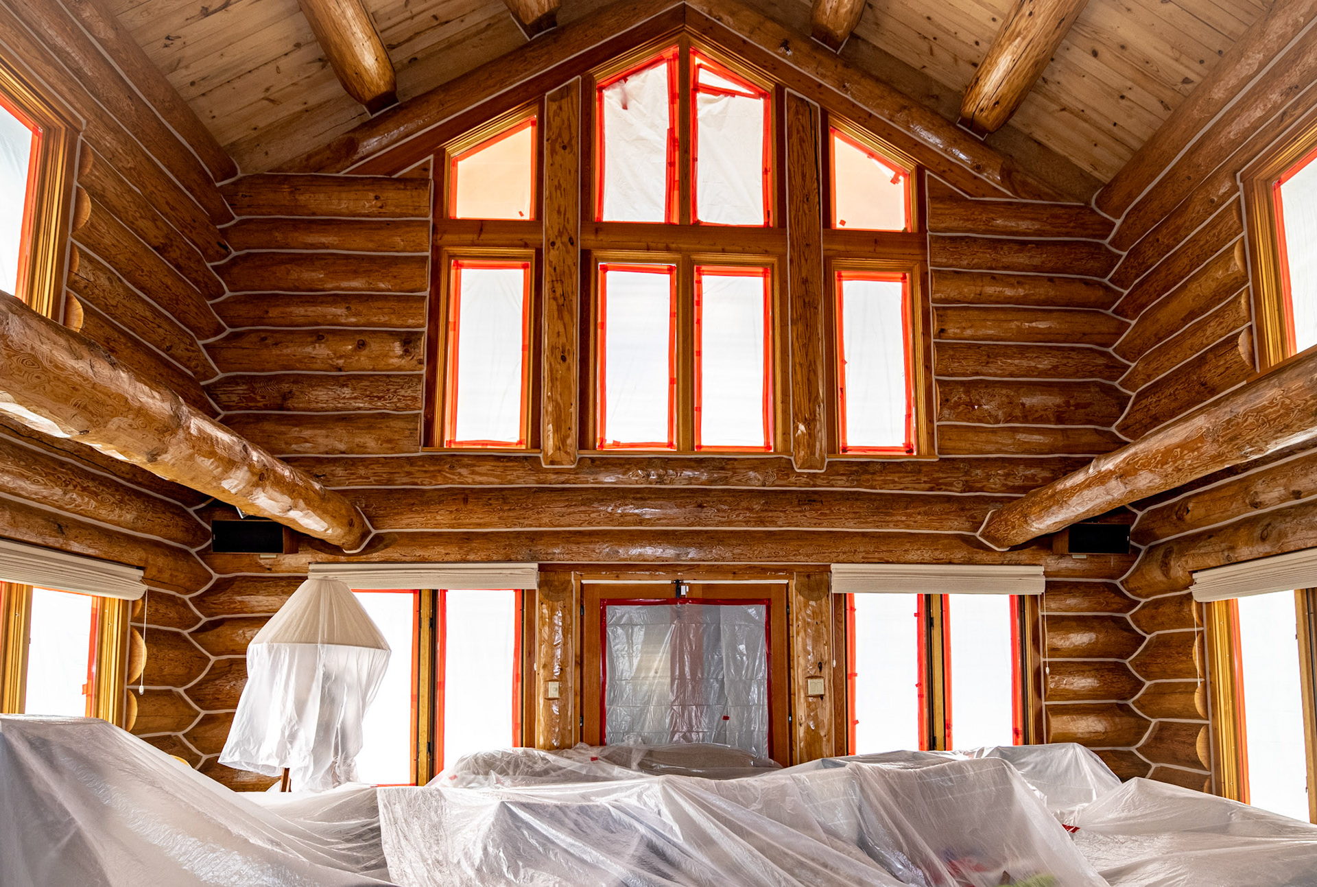 interior log home