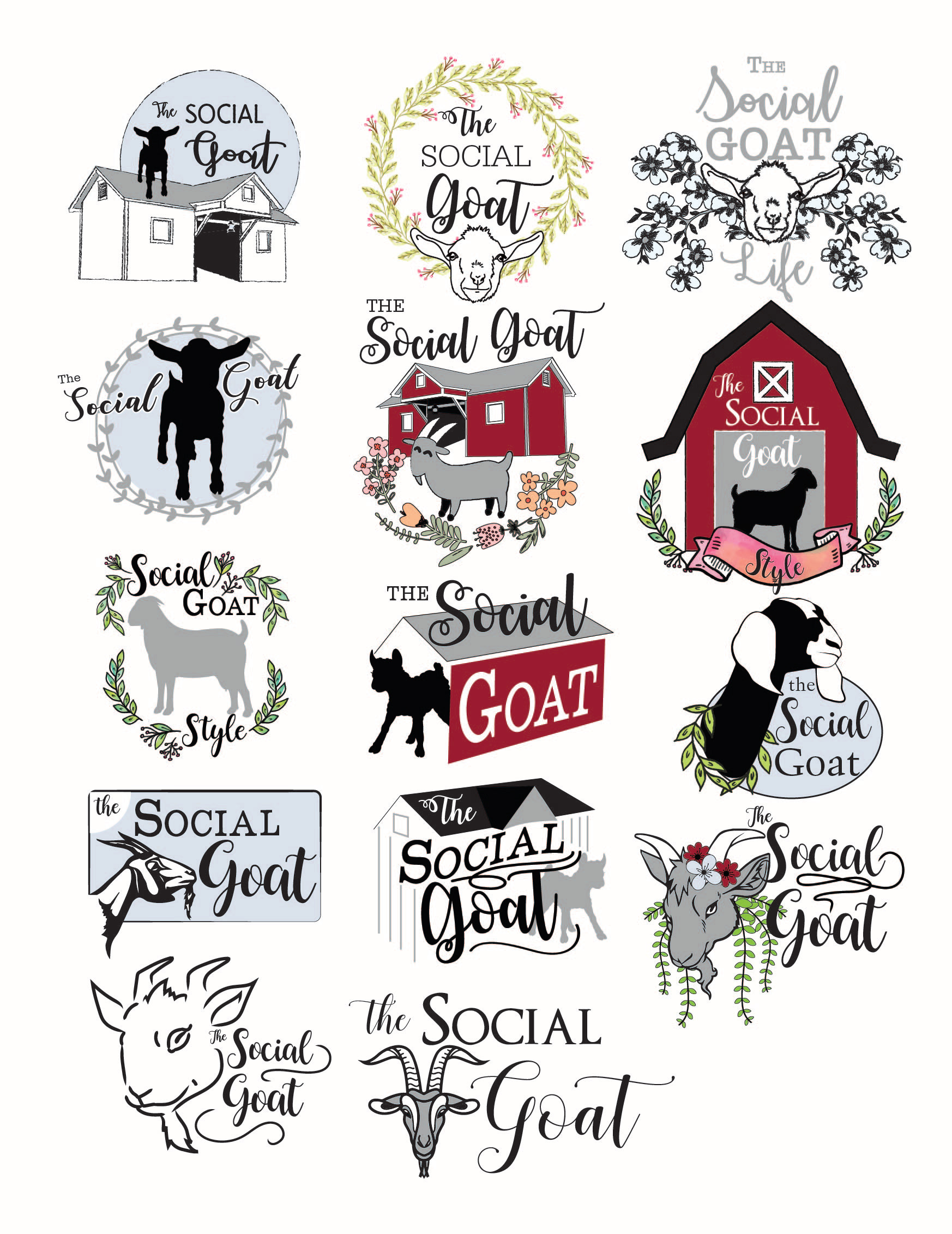 Haze Design The Social Goat Logo