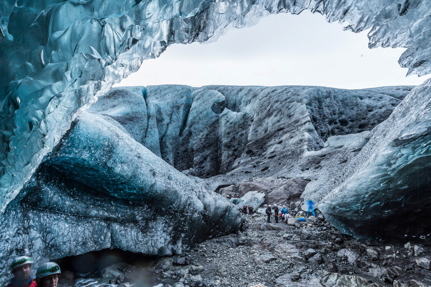 Icecave and clilmbers in Iceland